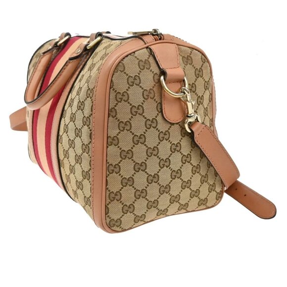 GUCCI Logo GG Pattern 2Way Shoulder Hand Bag Canvas Leather 388-0822225 - Picture 4 of 16